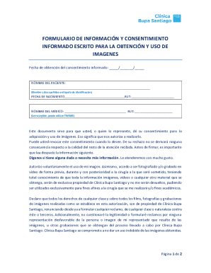 Clinica Bupa Santiago Image Consent Form