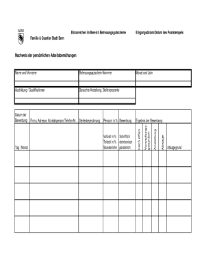 Betreuungsgutschein Application Form