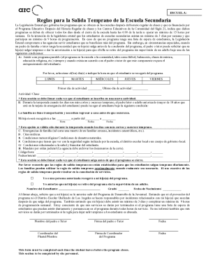 Early Release Authorization Form