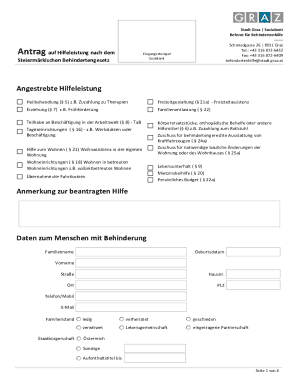 Austrian Disability Assistance Application
