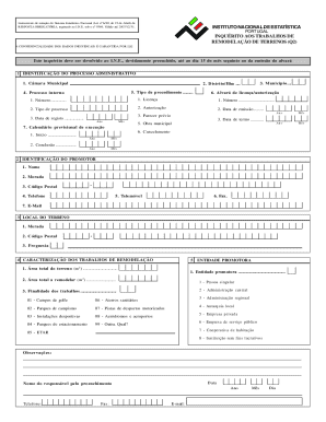 Portugal Land Remodeling Survey Form