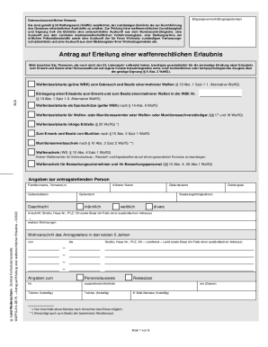 German Firearms License Application