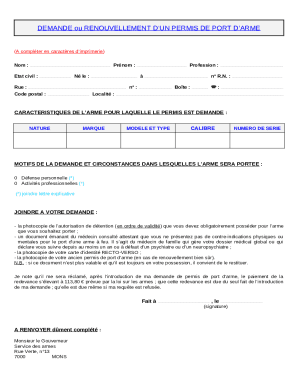 Firearm Permit Application