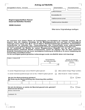 Hessian Public Service Health Reimbursement Form