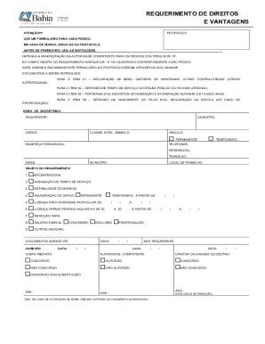 Brazilian Rights and Benefits Request Form