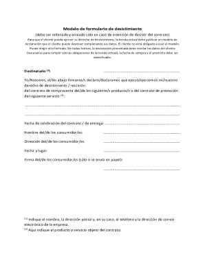 Right of Withdrawal Form