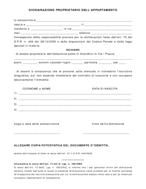 Apartment Owner Declaration