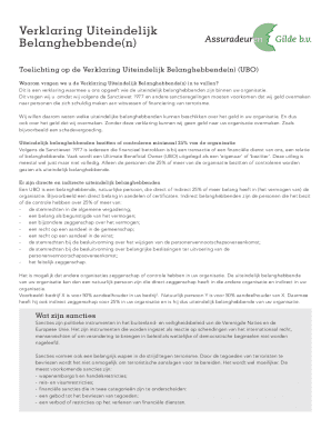 Verklaring Uiteindelijk Belanghebbende(n)