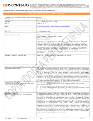 Italian Loan Agreement for Pension Cession