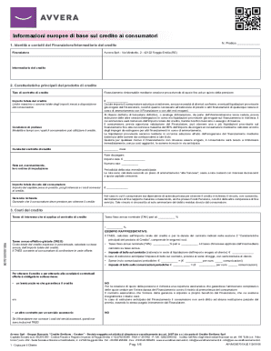 European Consumer Credit Information Form