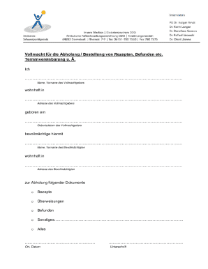 German Medical Power of Attorney