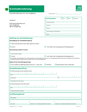 PSD Bank Account Closure Form