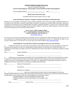 Florida Medical Supply Pharmacy HIPAA Notice
