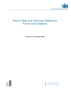 Sworn Oath and Character Reference