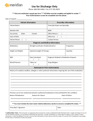 Medication Prior Authorization Form