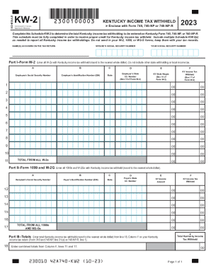 Kentucky Income Tax Withheld Form