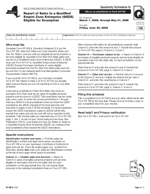 New York State Quarterly Schedule Q