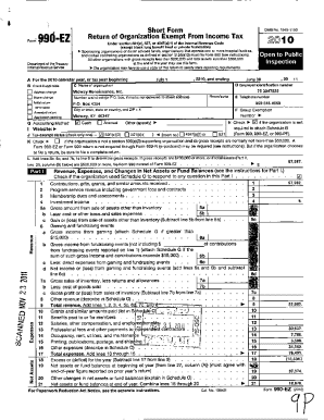 Form 990-EZ Tax Return
