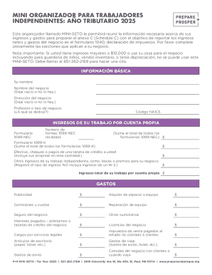 Mini Organizer for Independent Workers