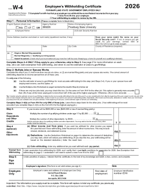 Employee’s Withholding Certificate 2026