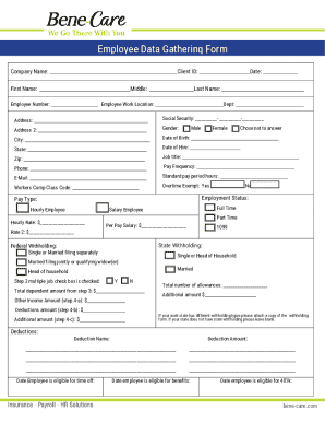Employee Data Gathering Form