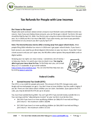 Tax Refunds for People with Low Incomes