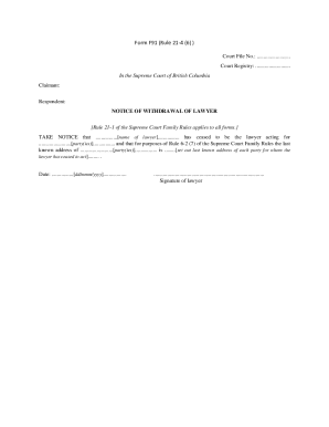 Notice of Withdrawal of Lawyer