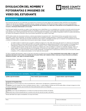 Student Name and Photograph/Video Privacy Release