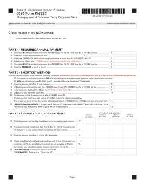 2025 Form RI-2220