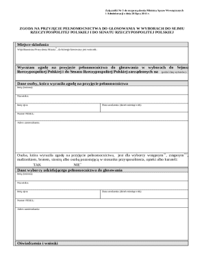 Poland Proxy Voting Consent Form