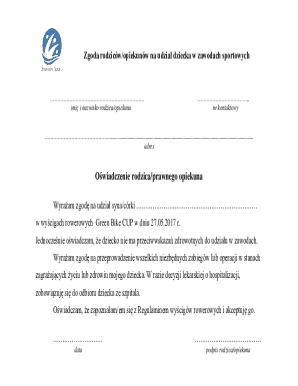 Parental Consent for Child's Participation in Sports