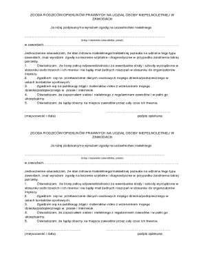 Parental Consent for Minor Participation in Competitions