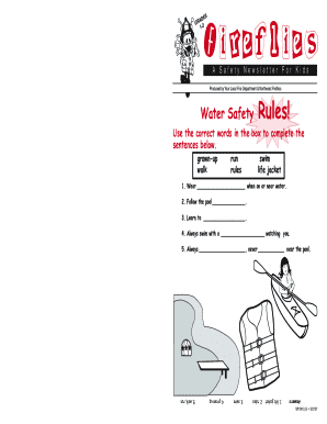 Water Safety Newsletter for Kids