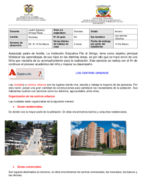 Colombian Urban Centers Educational Guide