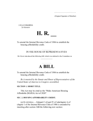 Make American Housing Affordable Act of 2026