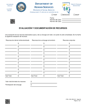 Nevada Medicaid Resources Evaluation Form