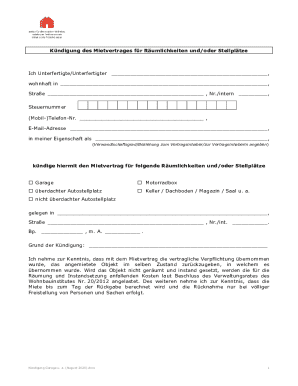 Mietvertrag Kündigung Form