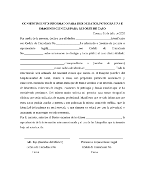 Consent Form for Clinical Data Use