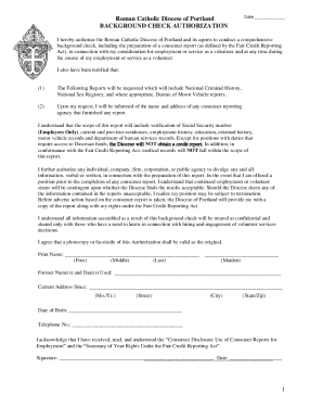 Background Check Authorization Form