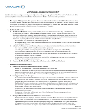 Mutual Non-Disclosure Agreement