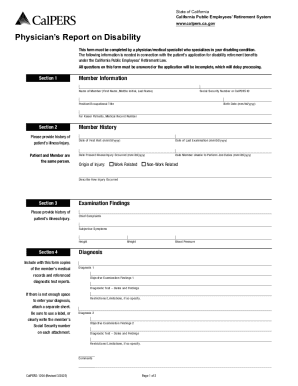 California Physician's Disability Report