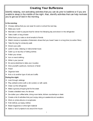 Sleep Routine Activity Guide