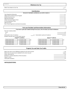 Oklahoma Use Tax Form