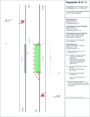 German Road Construction Traffic Control Form