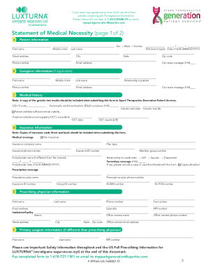 Statement of Medical Necessity for LUXTURNA