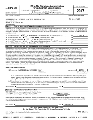 IRS Form 8879-EO for Exempt Organizations