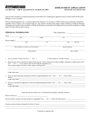 Employment Application Form