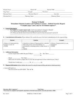 Horizon NJ Health Medical Necessity Request