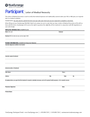 Letter of Medical Necessity