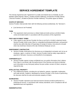Service Agreement Template